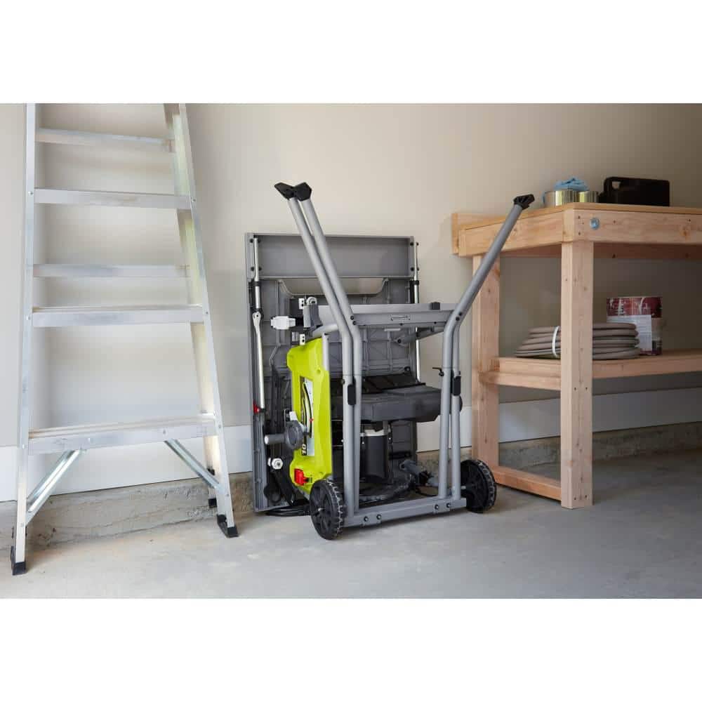 15 Amp 10 in. Expanded Capacity Portable Corded Table Saw With Rolling Stand RTS23