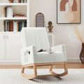 VECELO Rocking Chair Nursery Upholstered with Padded Seat