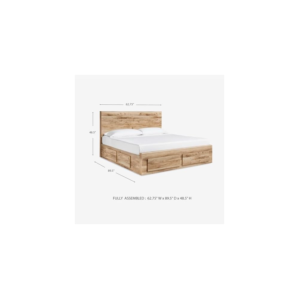Signature Design by Ashley Queen Platform Bed with Storage Drawers, Tan