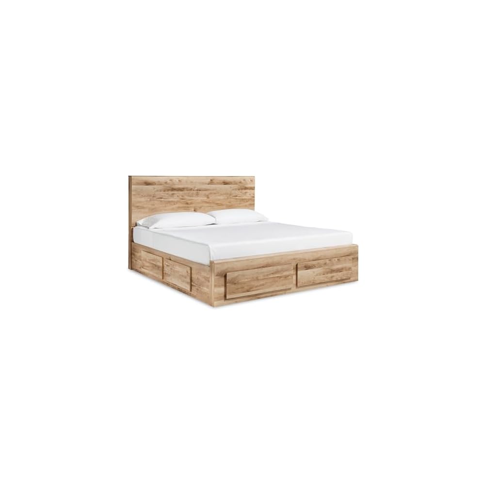 Signature Design by Ashley Queen Platform Bed with Storage Drawers, Tan