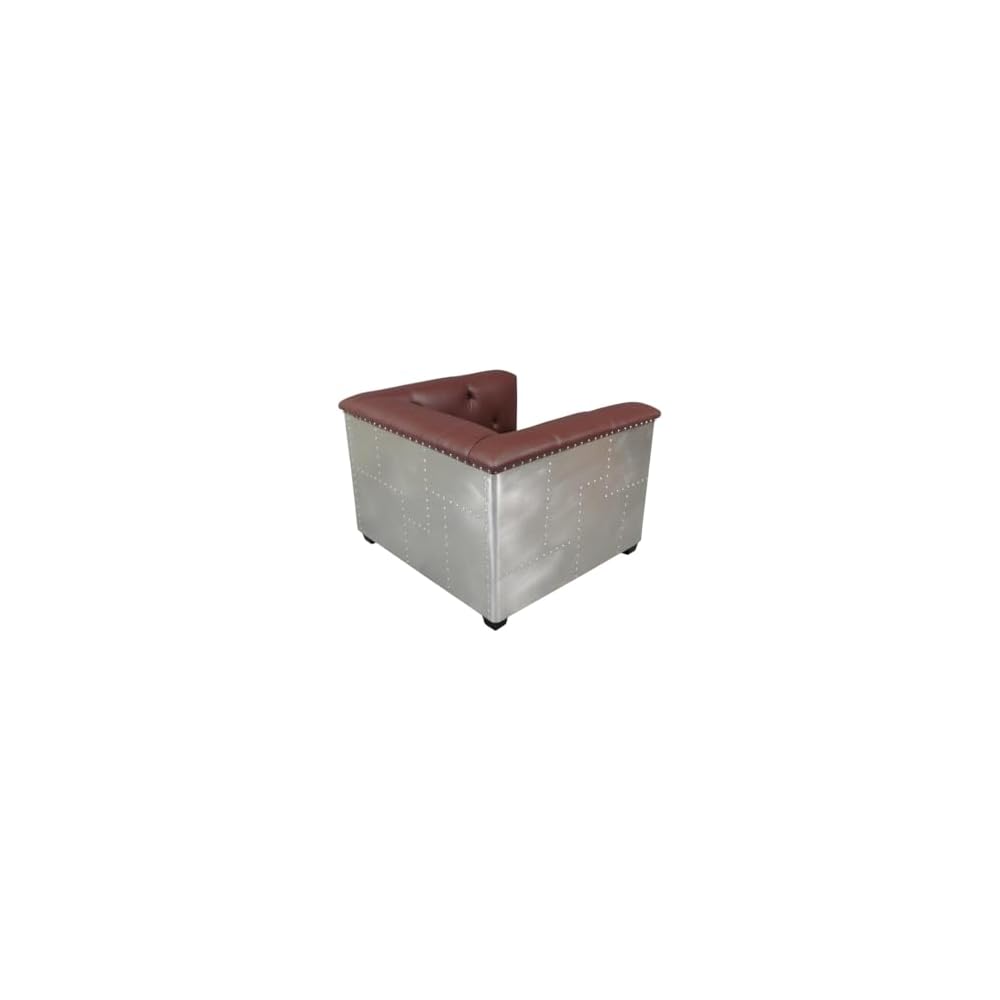 NauticalMart Aluminum Aviator Armchair Mid Century Industrial Chair Single Sofa for Living Room, Bed Room