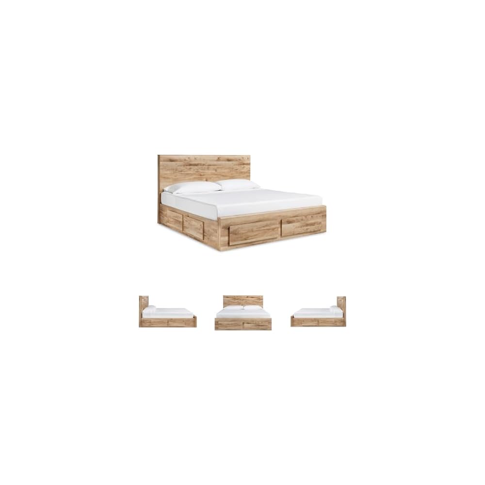 Signature Design by Ashley Queen Platform Bed with Storage Drawers, Tan