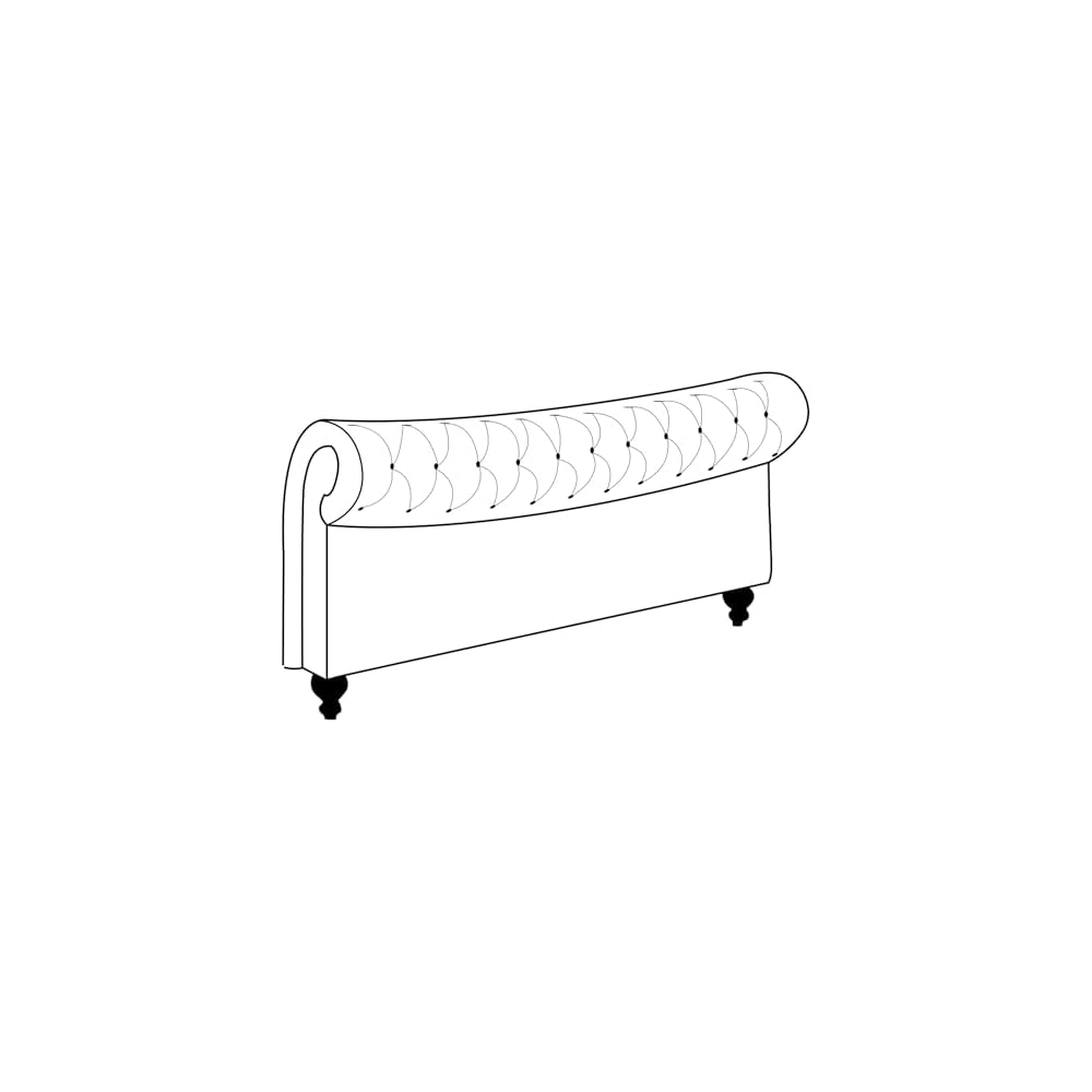 Pemberly Row Traditional Upholstered King Bed, Crepe Beige Finish, Kiln-Dried Hardwood Frame, Button-Tufted Headboard and Footboard, Solid Wood Legs, Chesterfield Sleigh Style, Bedroom Furniture