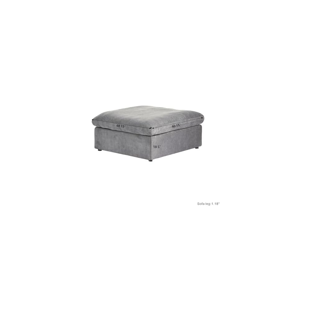 WJShome Ottoman, Modular Sectional Sofa,Down Filled Sofa Couch for Modern Living Room Sofa Sets for Office House-Light Grey
