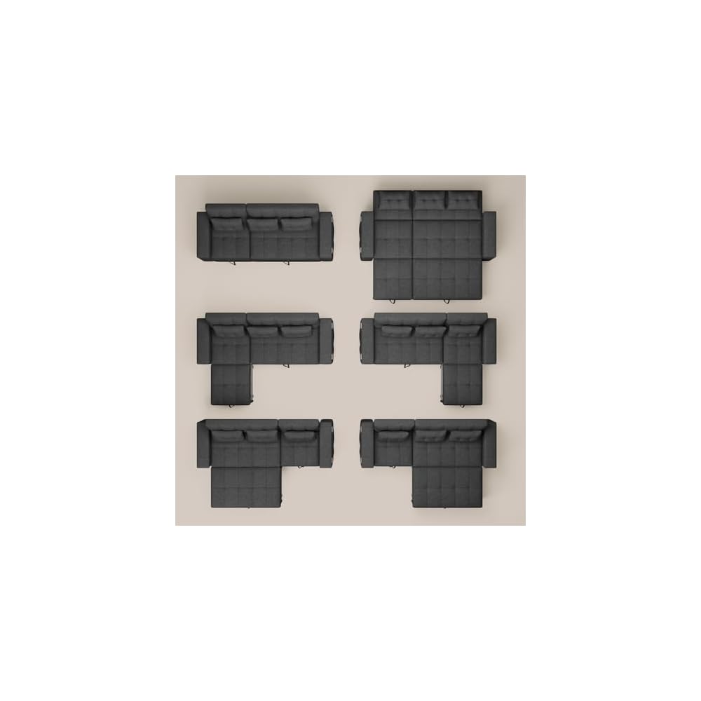 Ahomly 87" Convertible Sofa Bed, Pull Out Couch for Small Spaces, Dark Gray