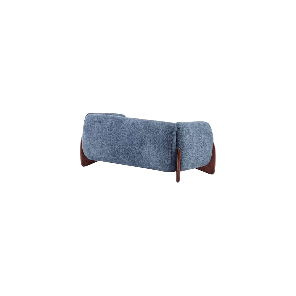 Christopher Knight Home Almad 2 Pieces Sofa Couch Set, Cozy 3-Seater Sofa and Loveseat for Living Room, Upholstered Couch Chair, Soft Seating Lounge Sofa with Wood Frame, Boucle Fabric, Navy Blue