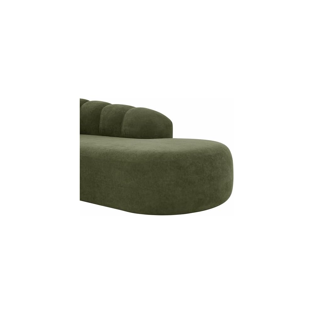 Christopher Knight Home Presie Upholstered Boneless Chaise Lounge Chair Indoor, Comfy Chaise Lounge Sofa for Bedroom, Modern Home Sofa Living Room, No Assembly Required, Olive Green