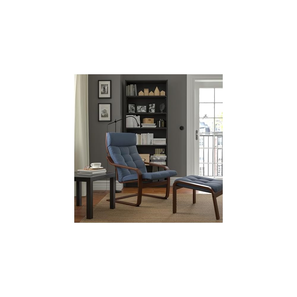 ProTuning POÄNG Armchair, brown/Gunnared blue