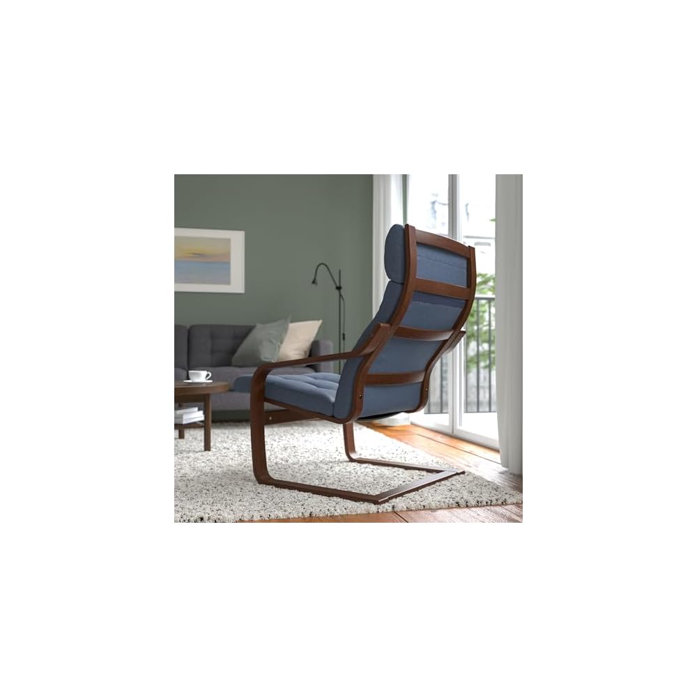 ProTuning POÄNG Armchair, brown/Gunnared blue