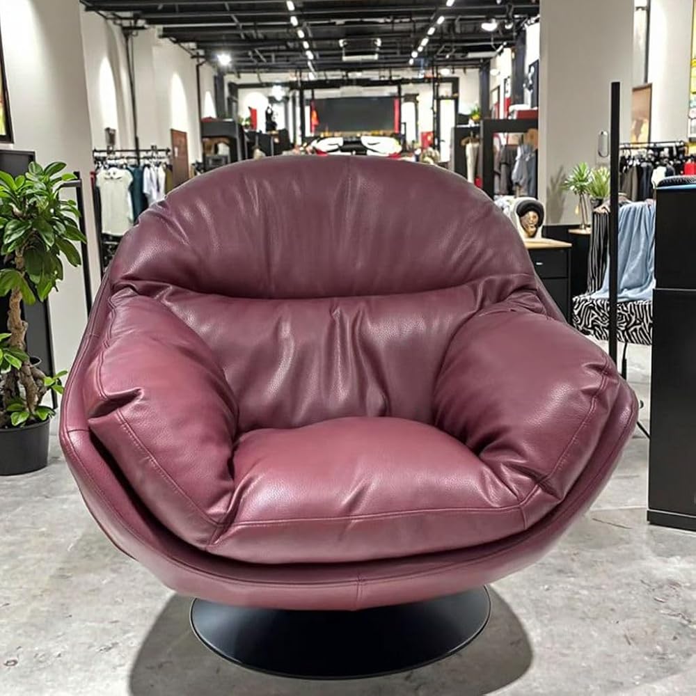 Modern Luxury Swivel Accent Lounge Chair with Metal Base