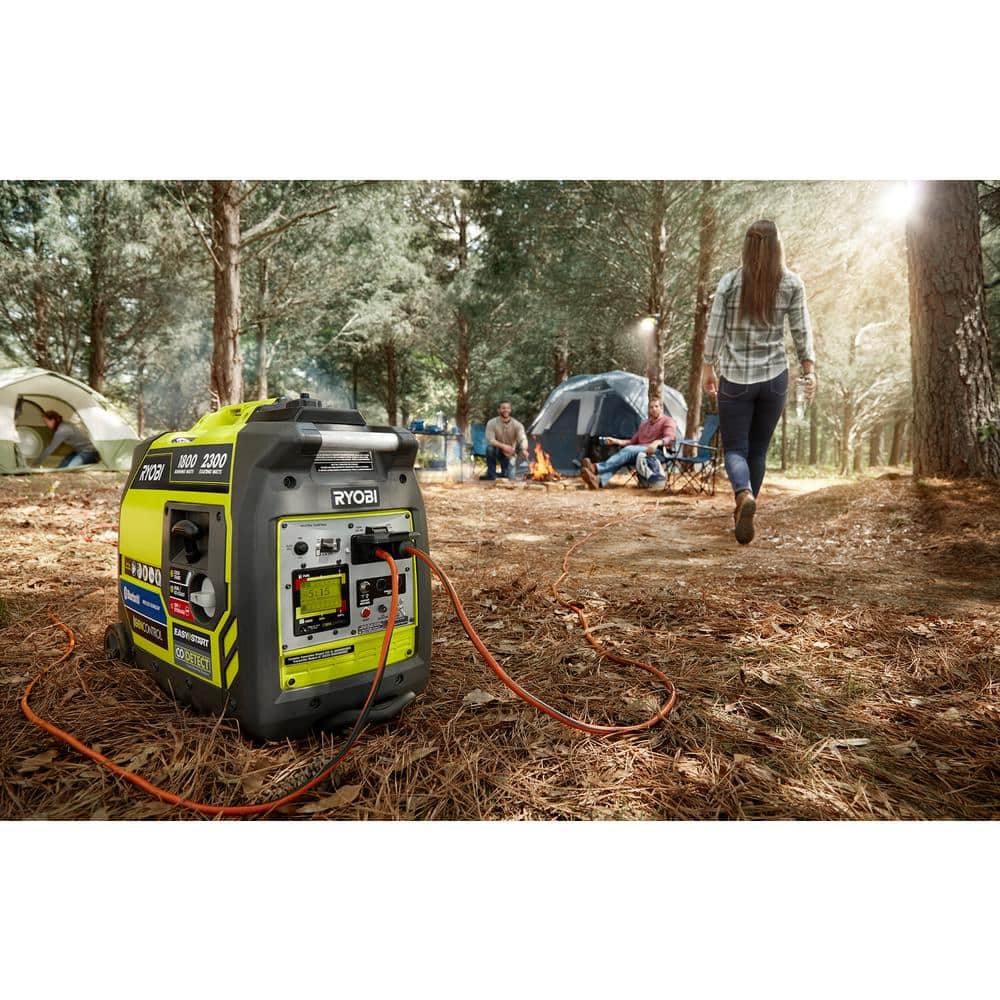 2,300-Watt Recoil Start Bluetooth Super Quiet Gasoline Powered Digital Inverter Generator with CO Shutdown Sensor RYi2322