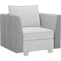 Belffin Modular Sectional Sofa Armrest Module for Chenille Modular Couch, Pair of Armrests, Light Grey