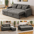 Ahomly 87" Convertible Sofa Bed, Pull Out Couch for Small Spaces, Dark Gray