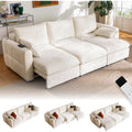 103" Electric Pull Out Sleeper Sofa Bed, 2in1 Power Extendable Couch Bed