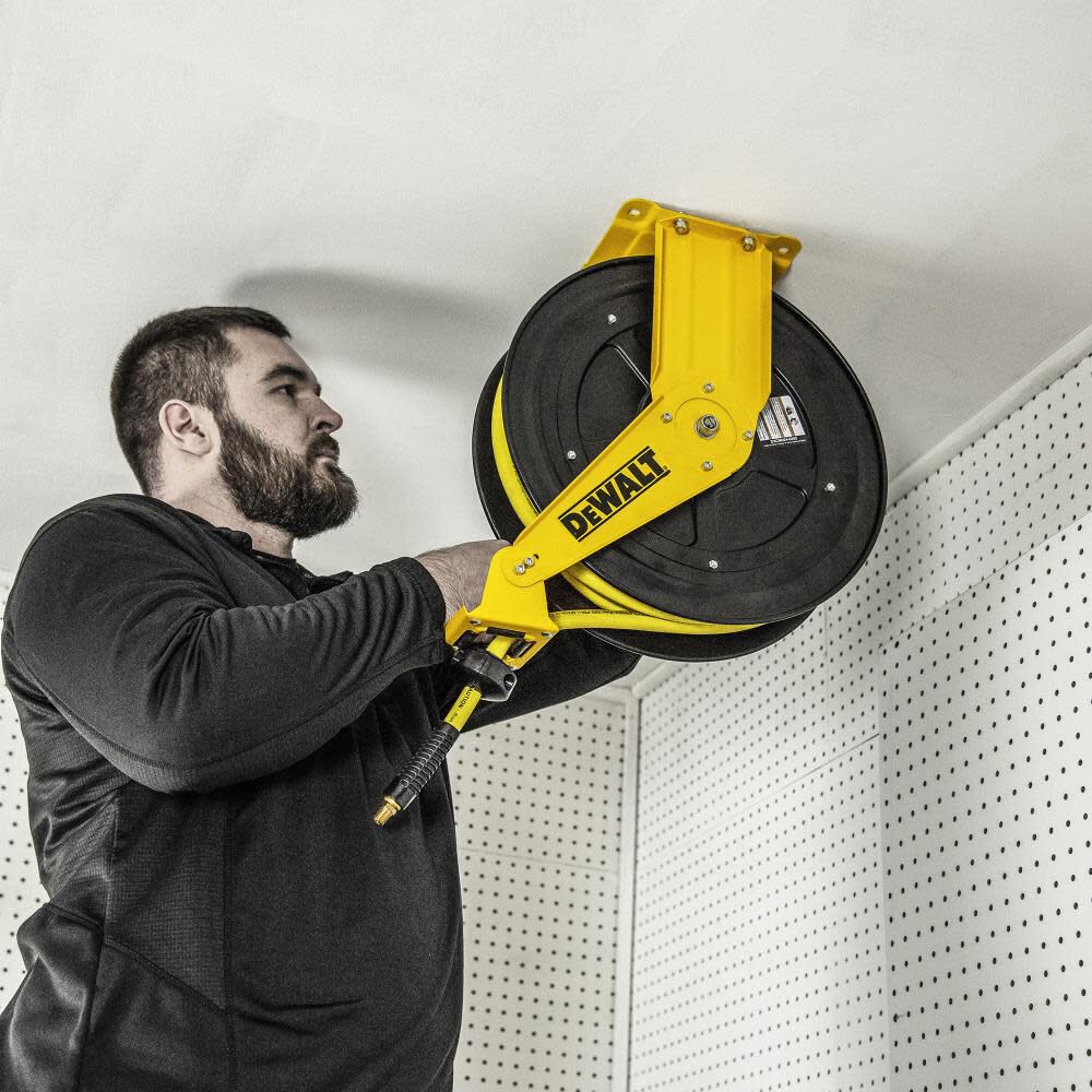 3/8 in. x 50 ft. Double Arm Auto Retracting Air Hose Reel DXCM024-0343 from