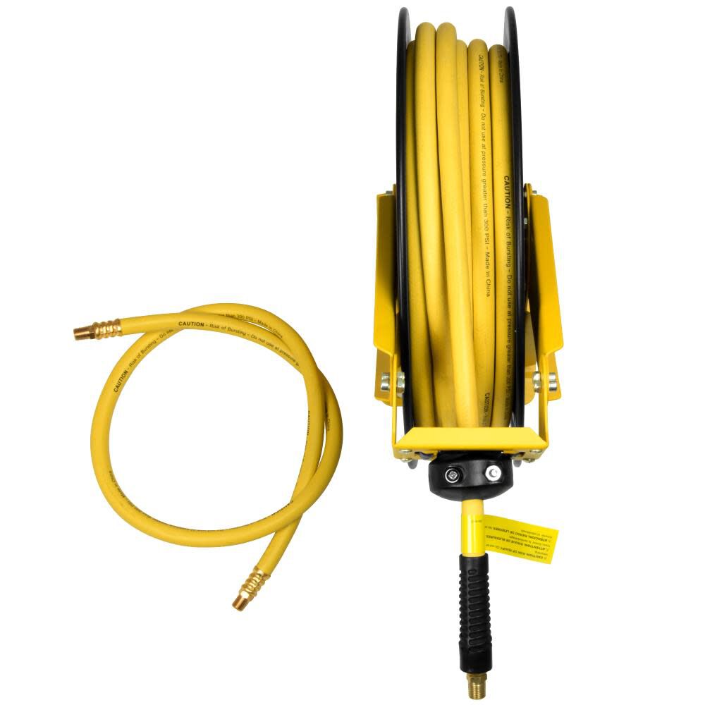 3/8 in. x 50 ft. Double Arm Auto Retracting Air Hose Reel DXCM024-0343 from