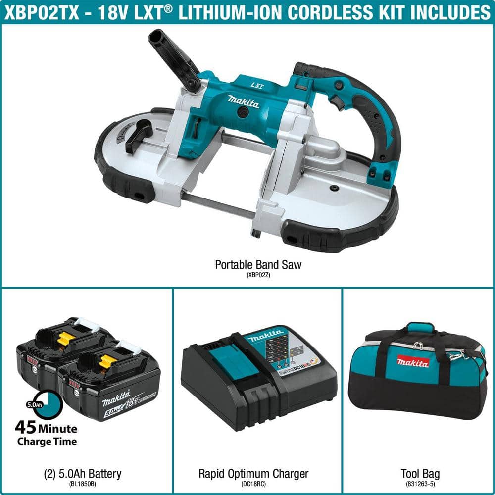 18V LXT 5.0Ah Lithium-Ion Cordless Portable Band Saw Kit XBP02TX